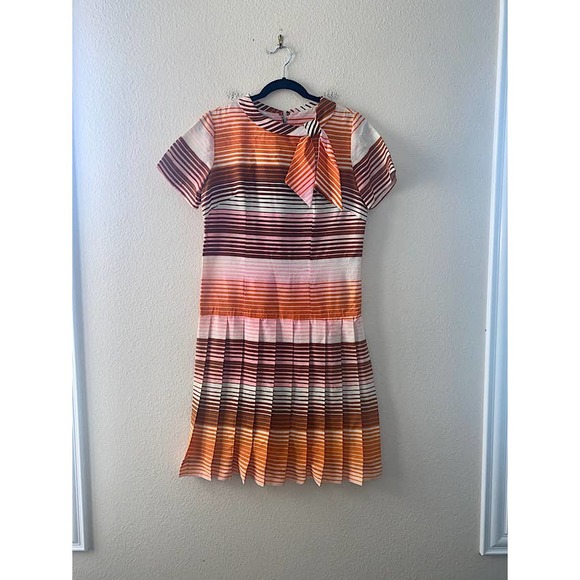 Vintage 60's Cay Artley Striped S/S  Shift Dress Size M/L - Picture 1 of 4
